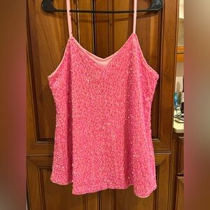 Pink Sequin Women's Top